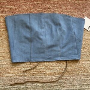 Blue Denim Corset Top